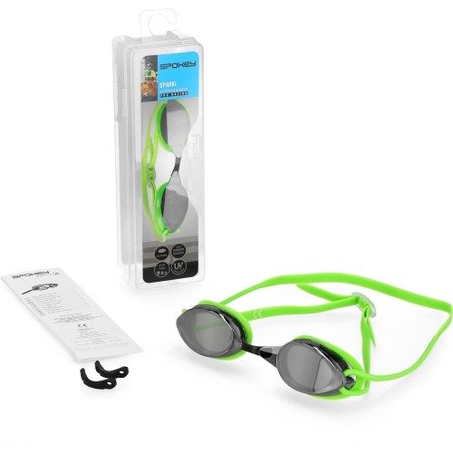 Okulary pływackie w dwa paski Spokey SPARKI, zielone