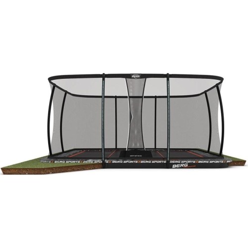 Trampolina BERG SPORTS Ultim Pro Bouncer FlatGround 5x5 z siatką ochronną XL