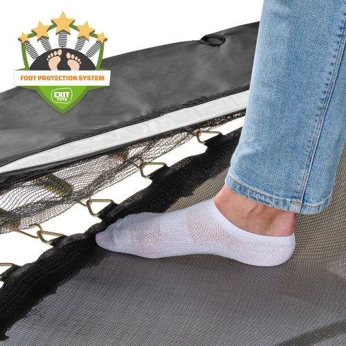 EXIT Allure Premium trampolina ziemna 214x366cm - czarna