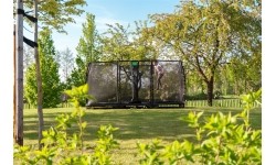 EXIT Allure Premium trampolina ziemna 214x366cm - czarna