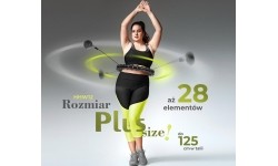 ZESTAW HULA HOOP PLUS SIZE HHW12 CZARNY Z OBCIĄŻNIKIEM HMS + WSPORNIK TALII BR163 CZERWONY