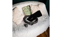 ZESTAW HULA HOOP PLUS SIZE HHW12 CZARNY Z OBCIĄŻNIKIEM HMS + WSPORNIK TALII BR163 CZERWONY