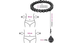 ZESTAW HULA HOOP PLUS SIZE HHW12 CZARNY Z OBCIĄŻNIKIEM HMS + WSPORNIK TALII BR163 CZERWONY