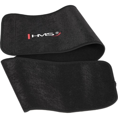 ZESTAW HULA HOOP PLUS SIZE HHW12 CZARNY Z OBCIĄŻNIKIEM HMS + WSPORNIK TALII BR163 CZERWONY