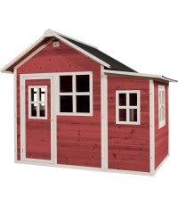 Drewniany domek do zabawy EXIT Loft 150 - czerwony
