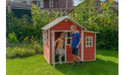 Drewniany domek do zabawy EXIT Loft 150 - czerwony