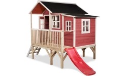 Drewniany domek do zabawy EXIT Loft 350 - czerwony