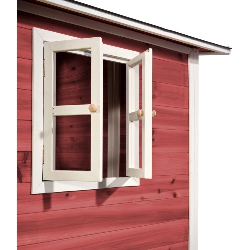 Drewniany domek do zabawy EXIT Loft 350 - czerwony