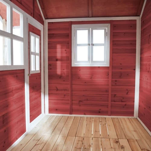Drewniany domek do zabawy EXIT Loft 350 - czerwony
