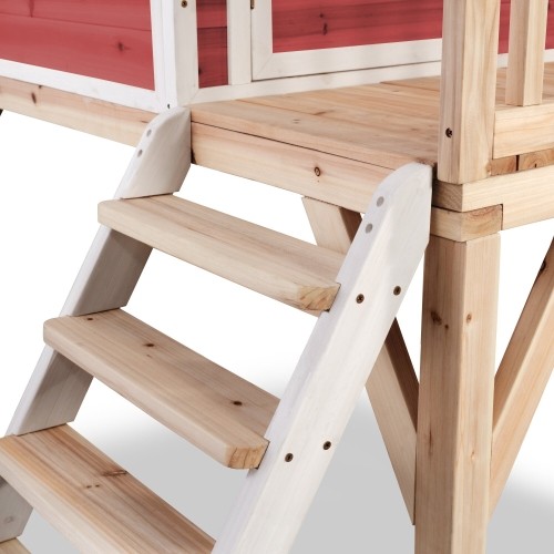 Drewniany domek do zabawy EXIT Loft 350 - czerwony