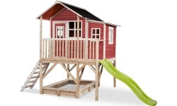 Drewniany domek do zabawy EXIT Loft 550 - czerwony