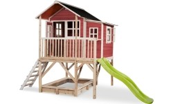 Drewniany domek do zabawy EXIT Loft 550 - czerwony