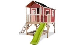 Drewniany domek do zabawy EXIT Loft 550 - czerwony