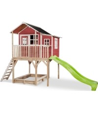 Drewniany domek do zabawy EXIT Loft 750 - czerwony