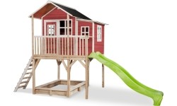 Drewniany domek do zabawy EXIT Loft 750 - czerwony