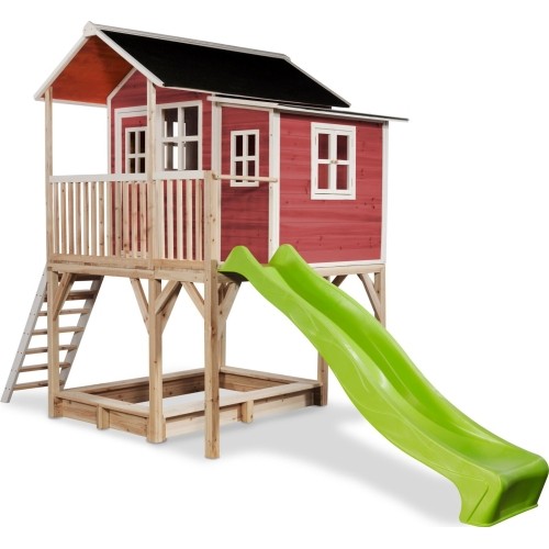 Drewniany domek do zabawy EXIT Loft 750 - czerwony