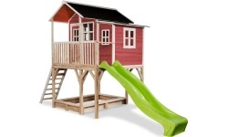 Drewniany domek do zabawy EXIT Loft 750 - czerwony