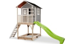 Drewniany domek do zabawy EXIT Loft 700 - szary