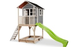 Drewniany domek do zabawy EXIT Loft 700 - szary