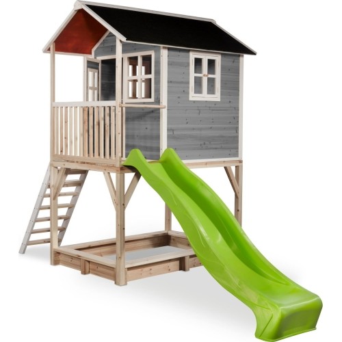 Drewniany domek do zabawy EXIT Loft 700 - szary