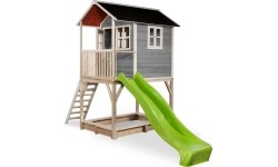 Drewniany domek do zabawy EXIT Loft 700 - szary