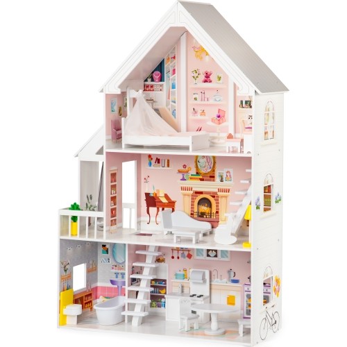 Drewniany domek dla lalek Eco Toys Powder Mansion