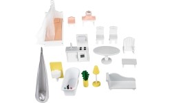 Wooden Dollhouse Eco Toys Powder Mansion