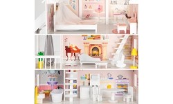 Wooden Dollhouse Eco Toys Powder Mansion