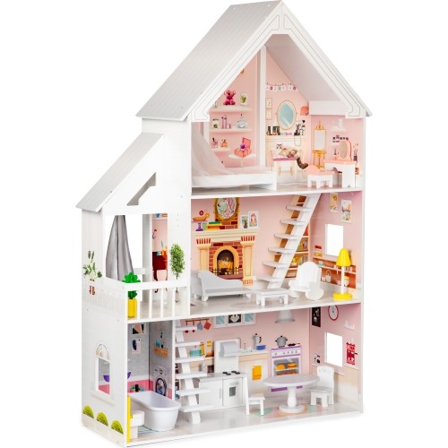 Wooden Dollhouse Eco Toys Powder Mansion