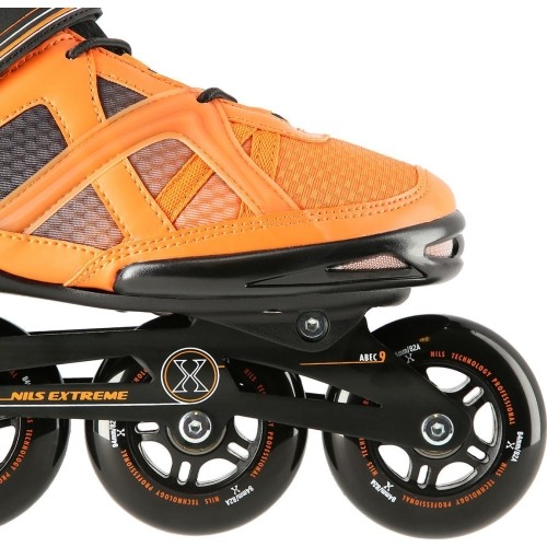 Czarno-pomarańczowe rolki NILS Extreme NA14112 - NA14112 BLACK-ORANGE IN-LINE SKATES NILS EXTREME
