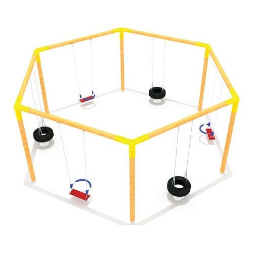 6-osobowa huśtawka GT-1806, drewniana