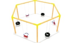 6-osobowa huśtawka GT-1806, drewniana