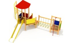 Drewniany plac zabaw dla dzieci model 6-A