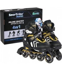 Łyżwy, zestaw 4w1 29-33 żółte