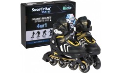 Łyżwy, zestaw 4w1 29-33 żółte