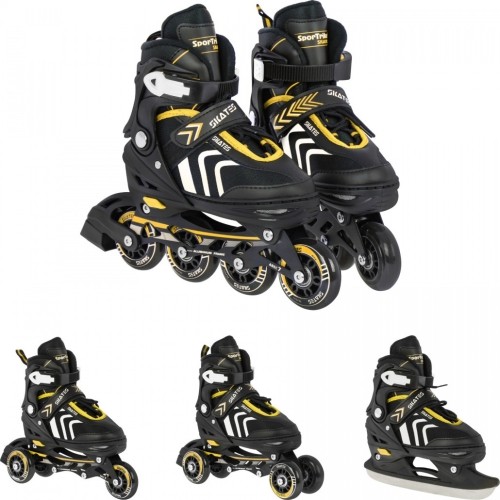 Łyżwy, zestaw 4w1 29-33 żółte