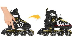 Łyżwy, zestaw 4w1 29-33 żółte