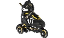 Łyżwy, zestaw 4w1 29-33 żółte