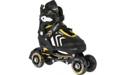 Łyżwy, zestaw 4w1 29-33 żółte