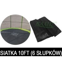 Siatka zabezpieczająca do trampoliny 10FT - 6 tyczek, czarna