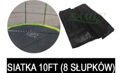 Siatka zabezpieczająca do trampoliny 10FT - 8 słupków czarna