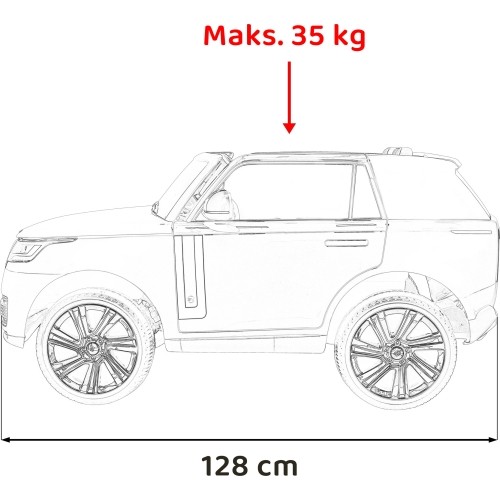 Auto na akumulator Range Rover SUV Lift, czerwony