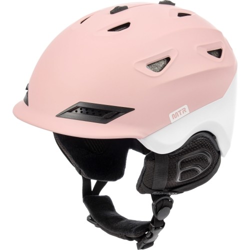 Kask narciarski meteor montara - White/pink