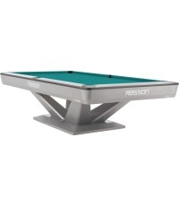 Stół bilardowy, Pool, Rasson Victory III, srebrny, kieszonkowy CLUB, 8 ft., Simonis 760 blaugrün