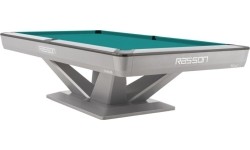Stół bilardowy, Pool, Rasson Victory III, srebrny, kieszonkowy CLUB, 8 ft., Simonis 760 blaugrün