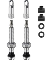 Zestaw zaworów do opon bezdętkowych FORCE FV 44mm (srebrny)