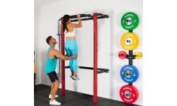 ZESTAW UCHWYTÓW ŚCIENNYCH STR28 UCHWYT NA DRĄŻEK + STR29 STOJAK NA OBCIĄŻNIKI HMS