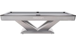 Stół bilardowy, Pool, Rasson Victory III, srebrny, kieszonkowy CLUB, 8 ft., Simonis 760 blaugrün