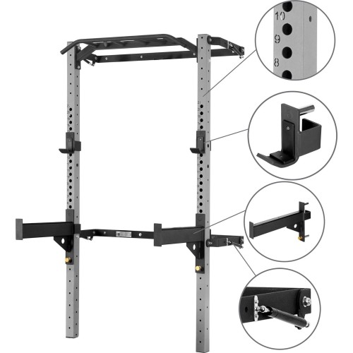 KLT23 SKŁADANY POWER RACK SREBRNY HMS