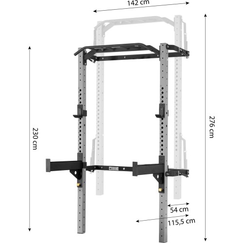 KLT23 SKŁADANY POWER RACK SREBRNY HMS